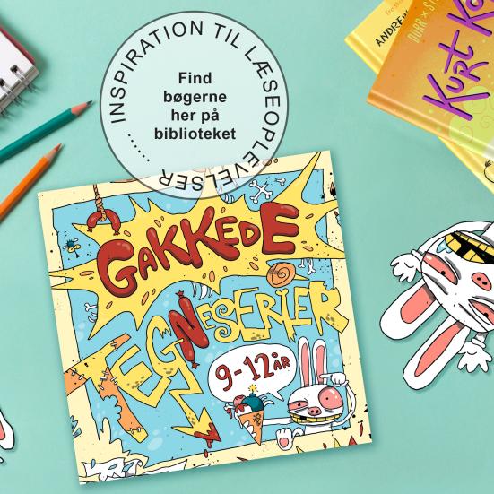 emnefolder for børn - gakkede tegneserier 